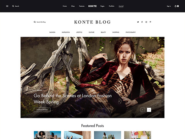 Konte WooCommerce WordPress Theme page blog v1