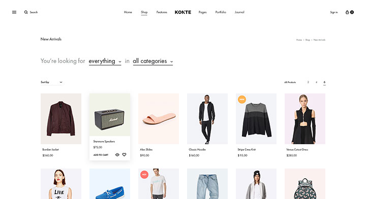 Konte WooCommerce WordPress Theme Shop Small Products