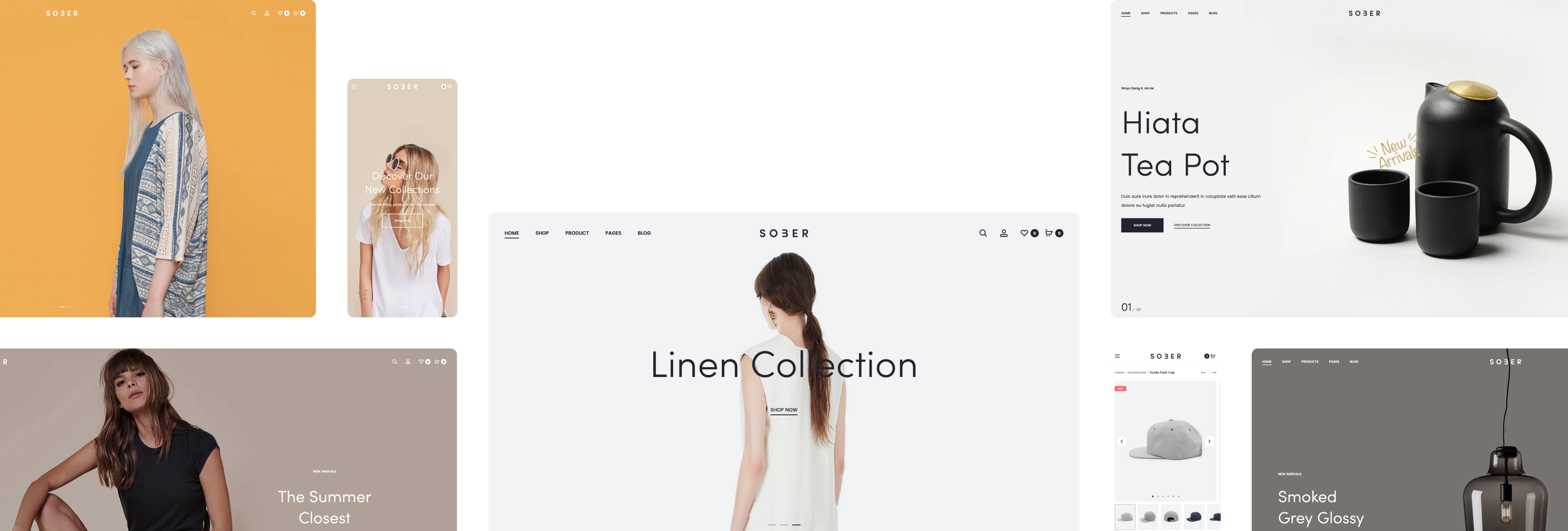 Sober Shopify theme demos showcase