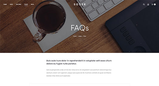 FAQ page