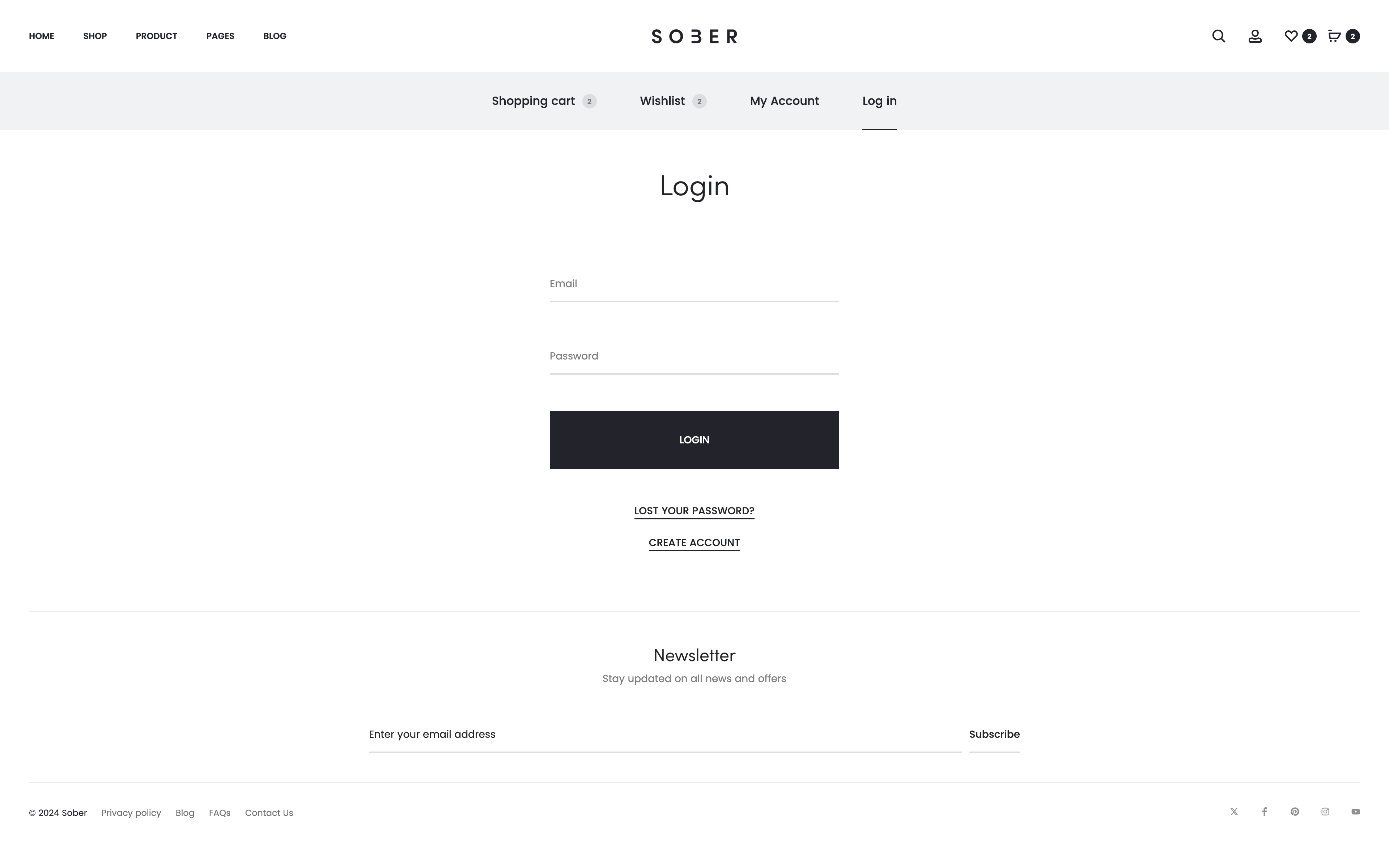 Small shop page
