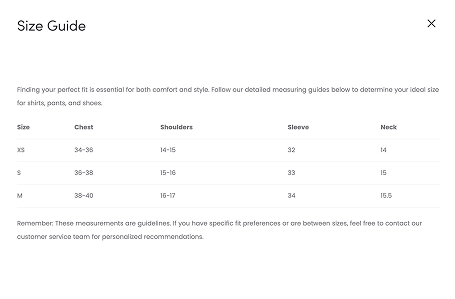 Size Guide